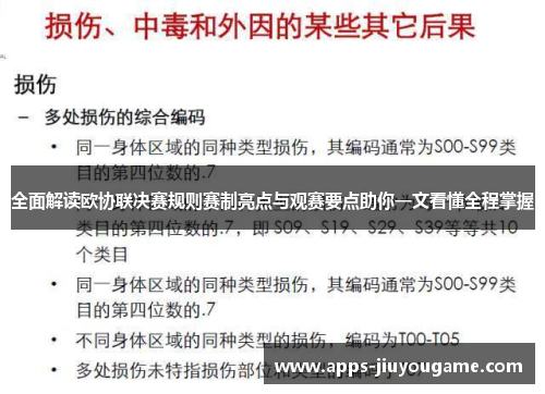 全面解读欧协联决赛规则赛制亮点与观赛要点助你一文看懂全程掌握
