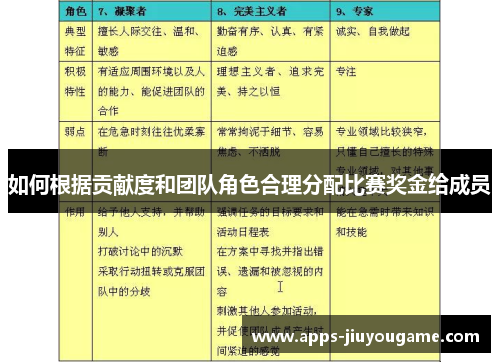 如何根据贡献度和团队角色合理分配比赛奖金给成员